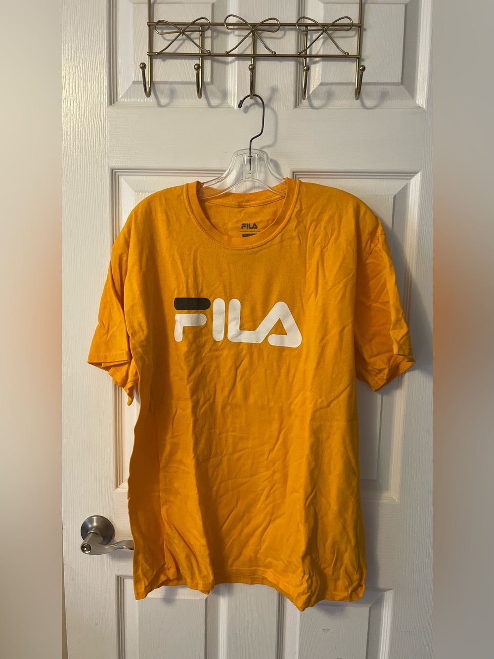 FILA Men's Bright Yellow Logo Tee